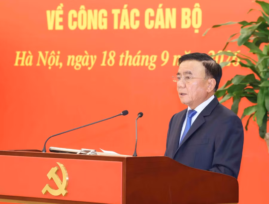 Thường trực Ban Bí thư Trần Cẩm Tú phát biểu tại hội nghị. Ảnh: TTXVN