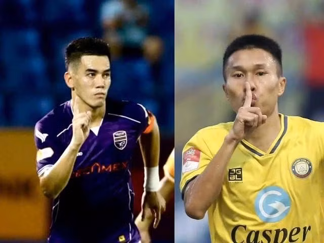 Đội tuyển VN đang có sự kết hợp giữa những trụ cột như Tiến Linh (trái) và một số gương mặt mới như Ngọc Tân