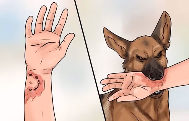 Ảnh khuyến cáo người dân đi tiêm phòng vắc-xin ngay sau khi bị chó, mèo cào, cắn. Ảnh: CDC Bình Thuận