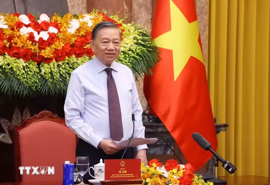 Tổng Bí thư, Chủ tịch nước Tô Lâm phát biểu chỉ đạo. (Ảnh: Văn Điệp/TTXVN)