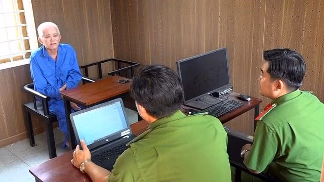 Bị can Trương Hồng Sang tại cơ quan công an