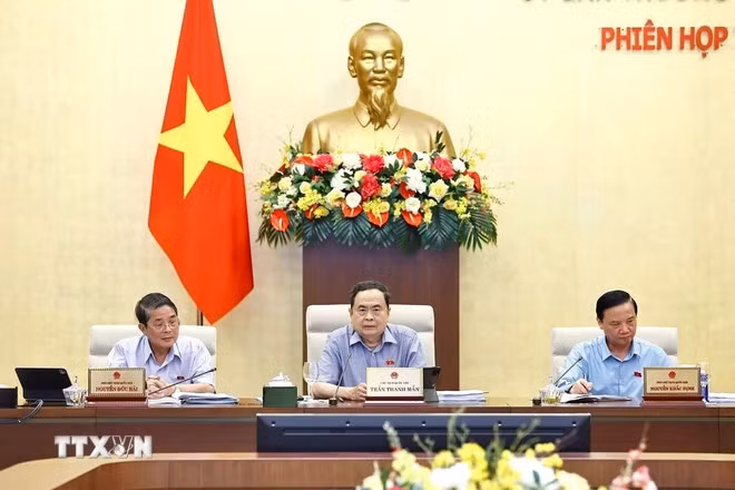 Chủ tịch Quốc hội Trần Thanh Mẫn phát biểu. (Ảnh: Doãn Tấn/TTXVN)