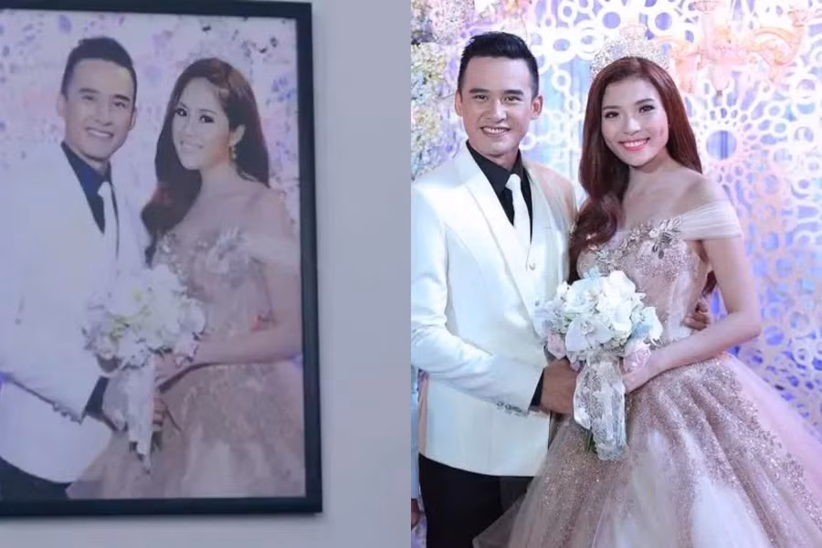 Bức ảnh cưới của Dũng và Mai bị phát hiện sử dụng ảnh thật ngoài đời của vợ chồng Lương Thế Thành - Thúy Diễm