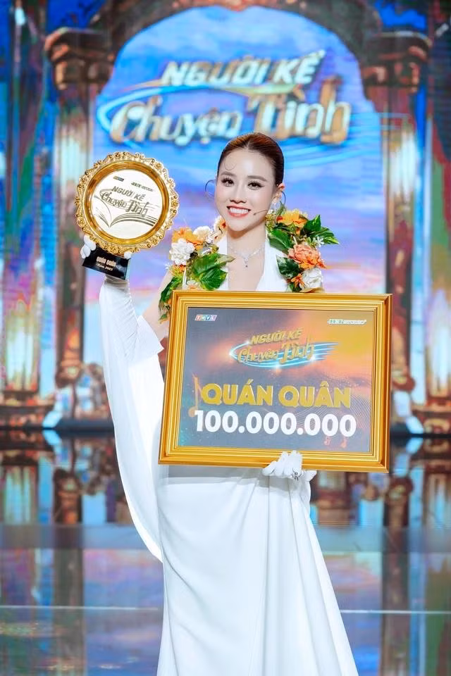 Mai Diễm My vỡ òa khi trở thành quán quân Người kể chuyện tình