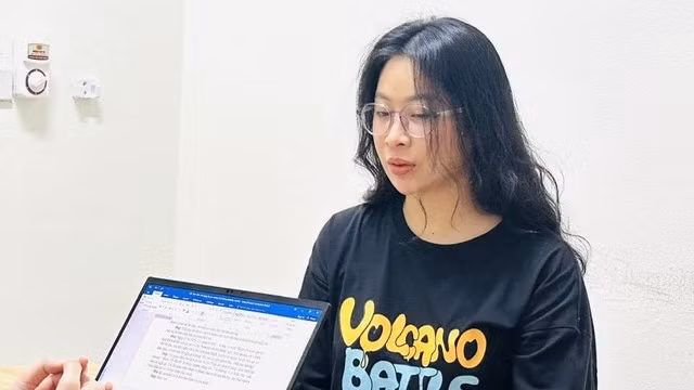 Bị can Lê Thị Thanh Hằng tại cơ quan công an. Ảnh: Công an Thanh Hóa