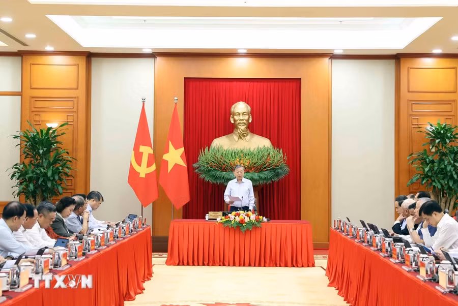 Tổng Bí thư, Chủ tịch nước Tô Lâm phát biểu. Ảnh: Thống Nhất/TTXVN