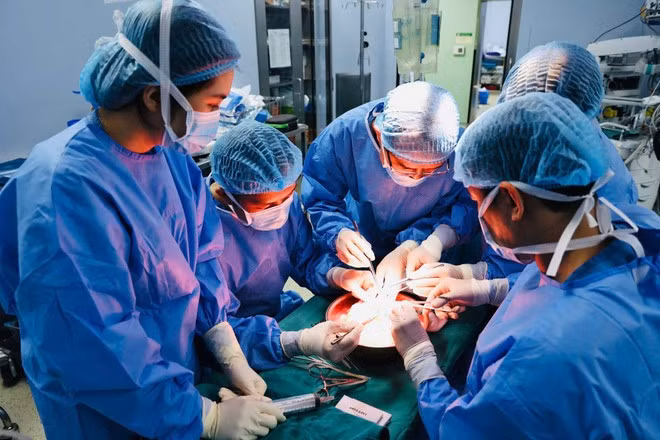 Kíp ghép thận rửa thận ghép. (Ảnh: PV/Vietnam+)