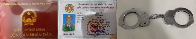 Giấy chứng minh công an nhân dân giả được các đối tượng sử dụng để đi cướp