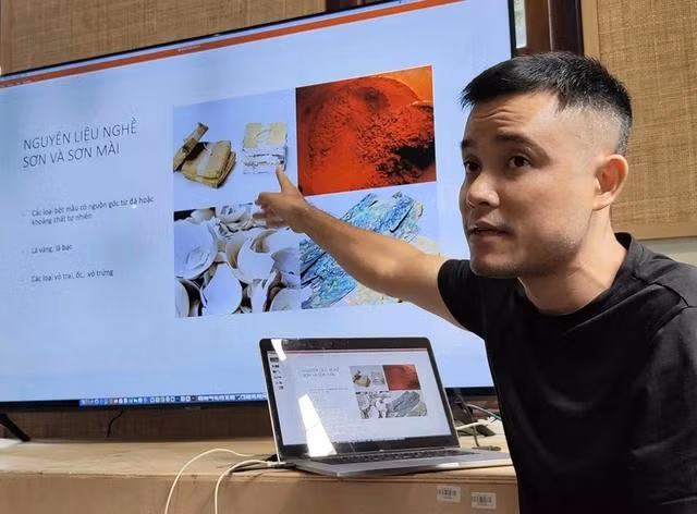 Họa sĩ Nguyễn Xuân Lục giới thiệu về các chất liệu trong nghề sơn