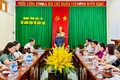 Giám đốc Sở GD&ĐT Phạm Văn Nam làm việc với đại diện các trường.