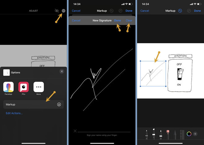 Các bước tạo và chèn chữ ký - Ảnh chụp màn hình Các bước tạo và chèn chữ ký - Ảnh chụp màn hình