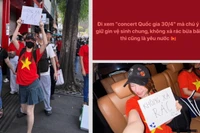 Gom rác sau tổng duyệt diễu binh, giới trẻ nhắc nhau yêu môi trường là yêu nước