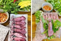 Vì sao món mực hấp cuốn rau muống bánh tráng gây sốt mạng?