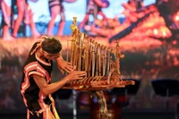 Nhịp cồng chiêng, hào khí võ cổ truyền lan tỏa tại Nhật Bản. 