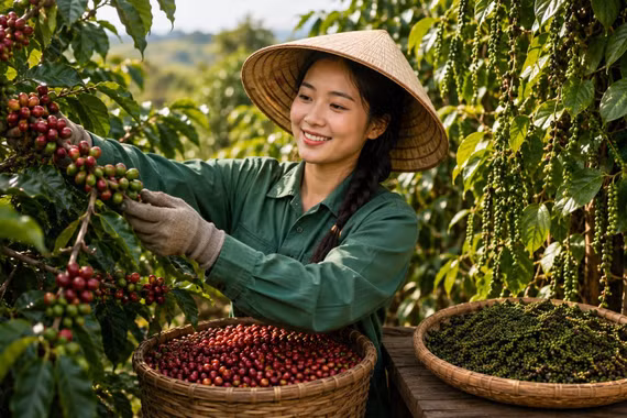 Giá cà phê và hồ tiêu hôm nay 3/8 chưa ghi nhận biến động mới