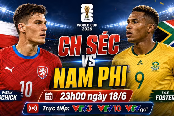 Link xem trực tiếp CH Séc vs Nam Phi 23h trên VTV hôm nay 18/6