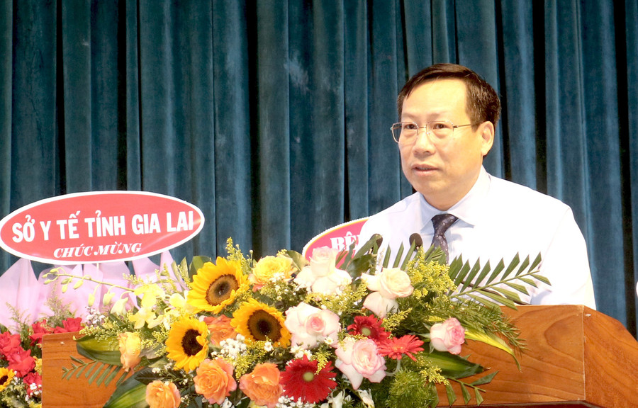 Thứ trưởng Bộ Y tế Lê Đức Luận phát biểu. Ảnh: M.H 5.jpg
