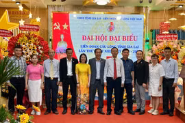 Ban chấp hành Liên đoàn Cầu lông tỉnh Gia Lai nhiệm kỳ 2025-2030 ra mắt tại Đại hội. Ảnh: Bảo Long