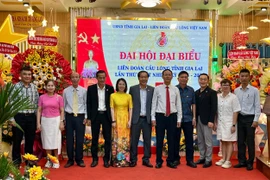 Ban chấp hành Liên đoàn Cầu lông tỉnh Gia Lai nhiệm kỳ 2025-2030 ra mắt tại Đại hội. Ảnh: Bảo Long