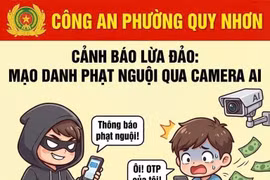 Công an phường Quy Nhơn, tỉnh Gia Lai phát đi thông báo cảnh báo thủ đoạn tội phạm giả danh lực lượng CSGT gửi tin nhắn phạt nguội để lừa đảo người dân vào ngày 14-0.
