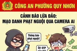 Công an phường Quy Nhơn, tỉnh Gia Lai phát đi thông báo cảnh báo thủ đoạn tội phạm giả danh lực lượng CSGT gửi tin nhắn phạt nguội để lừa đảo người dân vào ngày 14-0.