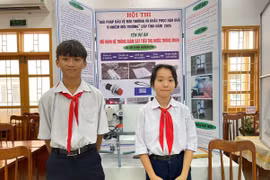 Những ý tưởng sáng tạo của học sinh nhằm khắc phục hậu quả ô nhiễm môi trường được giới thiệu tại hội thi.