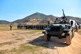 Cán bộ và chiến sĩ Bộ Chỉ huy Quân sự tỉnh thực hiện huấn luyện và duy trì nghiêm chế độ trực sẵn sàng chiến đấu nhằm bảo vệ an toàn tuyệt đối cho Đại hội đại biểu toàn quốc lần thứ XIV của Đảng.