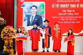 Trường Đại học Quy Nhơn tổ chức lễ tốt nghiệp và trao bằng thạc sĩ đợt 1 năm 2026 cho 162 học viên thuộc các ngành đào tạo.