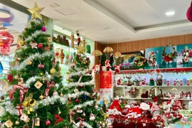 Hàng Noel đa dạng như cây thông, ông già Noel được trưng bày rực rỡ nhưng thị trường mua sắm Giáng sinh diễn ra trầm lắng.