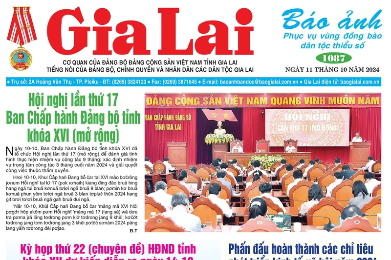 Báo Ảnh Gia Lai ngày 11-10-2024