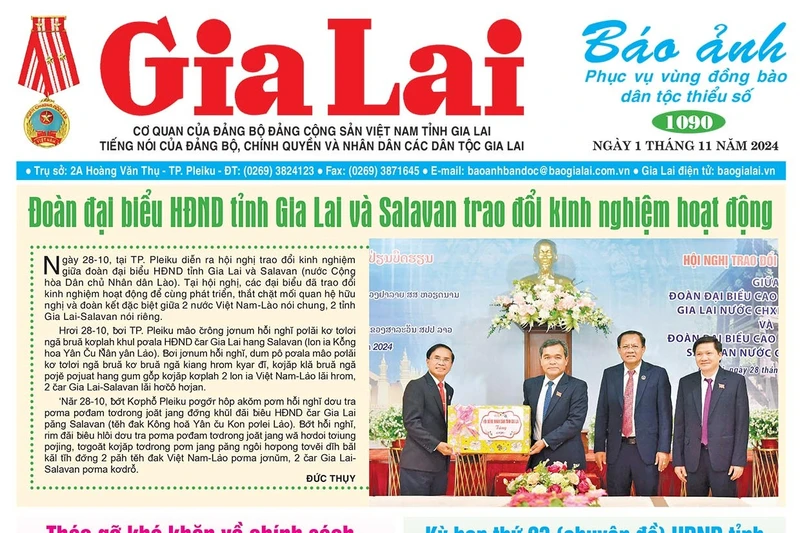 Báo Ảnh Gia Lai ngày 1-11-2024