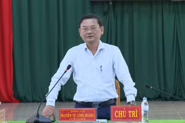 Phó Chủ tịch UBND tỉnh Nguyễn Tự Công Hoàng chủ trì buổi làm việc.