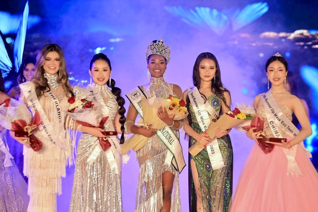 Nữ sinh Việt 14 tuổi giành á hậu 1 tại Miss Eco Teen International - Ảnh 1. Anna Hoàng vào Top 5 Miss Eco Teen International 2023. Ảnh: NVCC