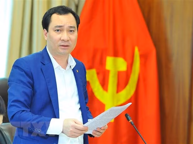 Trưởng Ban Tuyên giáo Ủy ban Trung ương MTTQ Việt Nam Vũ Văn Tiến. Ảnh: Minh Đức/TTXVN