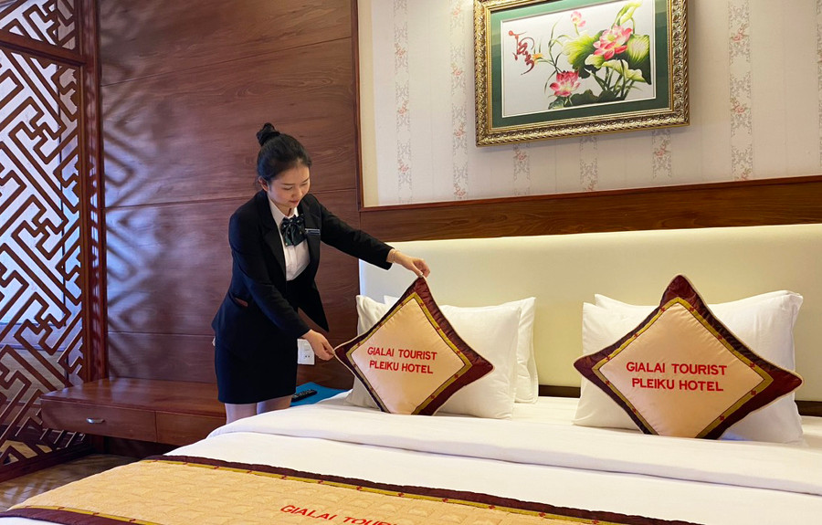 Khách sạn Pleiku đầu tư cơ sở vật chất, nâng cao chất lượng dịch vụ, sẵn sàng đón du khách đến Gia Lai trong dịp lễ. Ảnh: S.C Khách sạn Pleiku đầu tư cơ sở vật chất, nâng cao chất lượng dịch vụ, sẵn sàng đón du khách đến Gia Lai trong dịp lễ. Ảnh: S.C