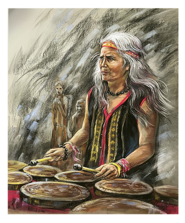 Âm vang đại ngàn (Nghệ nhân Ưu tú A Biu dân tộc Ba na, ở làng Plei Klech, xã Ngọk Bay, TP.Kon Tum, tỉnh Kon Tum biểu diễn cồng chiêng)