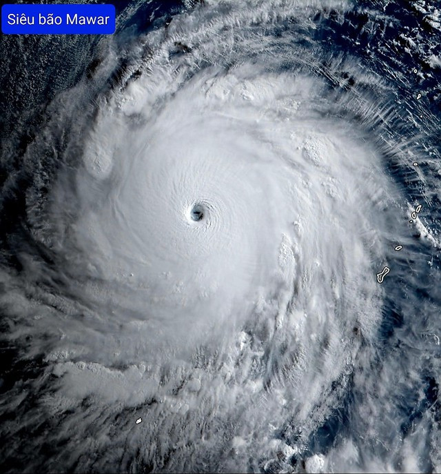 Ảnh vệ tinh siêu bão Mawar. Ảnh: Nguyễn Ngọc Huy