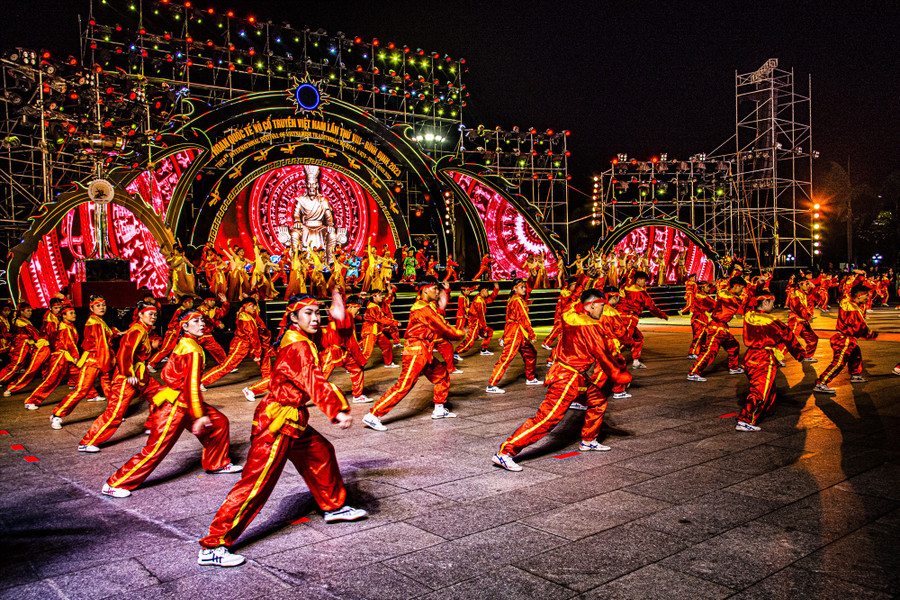 Trình diễn võ thuật Bình Định. Ảnh: V.C