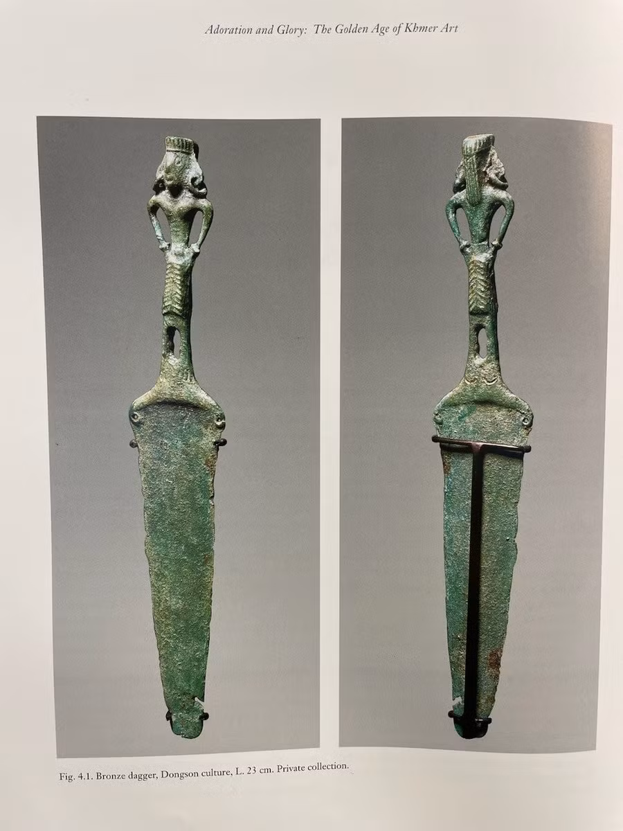 Dao găm đồng, cán hình người thuộc thời kỳ Văn hóa Đông Sơn nằm trong danh sách các hiện vật sẽ được hoàn trả về Việt Nam. Ảnh: Cục Di sản văn hóa