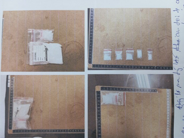 Tang vật thu giữ trong vụ án ma túy. Ảnh: NGUYỄN TÚ