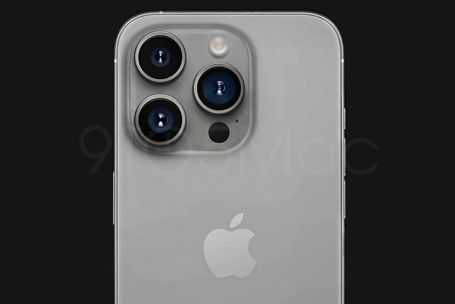 Đây sẽ là màu mới của iPhone 15 Pro thay thế màu vàng gold - Ảnh 2. Hình ảnh kết xuất mặt sau của iPhone 15 Pro. Ảnh: CHỤP MÀN HÌNH 9TO5MAC