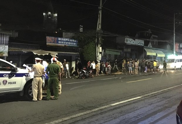 Hiện trường vụ tai nạn giao thông. Nguồn: Người Lao động