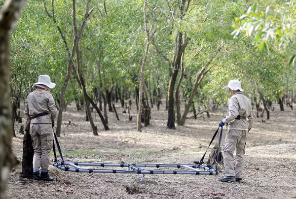 Nhiệm vụ của đội là rà phá các vật liệu nổ còn sót lại sau chiến tranh bằng máy móc chuyên dụng để trả lại sự bình yên cho vùng đất.