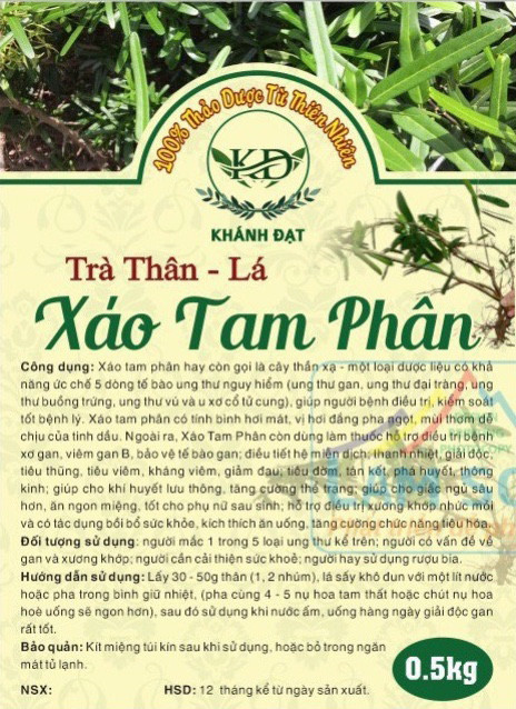 Trà thân lá xáo tam phân. Ảnh: K.P Trà thân lá xáo tam phân. Ảnh: K.P
