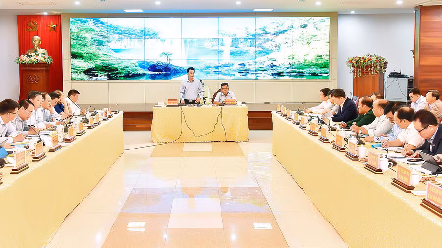 Quang cảnh buổi làm việc. Ảnh: Đ.T