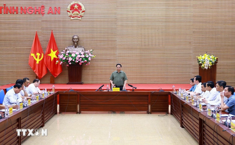Thủ tướng Phạm Minh Chính phát biểu chỉ đạo. (Ảnh: Dương Giang/TTXVN) Thủ tướng Phạm Minh Chính phát biểu chỉ đạo. (Ảnh: Dương Giang/TTXVN)