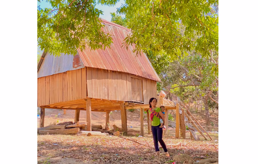 Làng Díp (xã Ia Kreng, huyện Chư Păh) còn được biết đến với tên gọi là làng “quanh năm ăn cơm nếp”. Ảnh: V.T.T