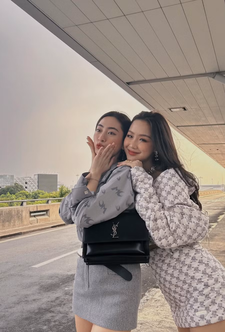 Cộng đồng yêu nhan sắc thích thú khi Hoa hậu Bảo Ngọc và "mỹ nhân Cao Bằng chân dài 1m22" đọ sắc đời thường. Ảnh: NVCC