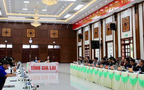 Quang cảnh hội thảo tại điểm cầu Gia Lai. Ảnh: Lam Nguyên