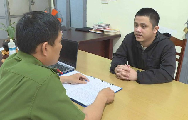 Nghi phạm Nguyễn Ngọc Anh Kiệt tại cơ quan công an. Ảnh: Công an cung cấp Nghi phạm Nguyễn Ngọc Anh Kiệt tại cơ quan công an. Ảnh: Công an cung cấp